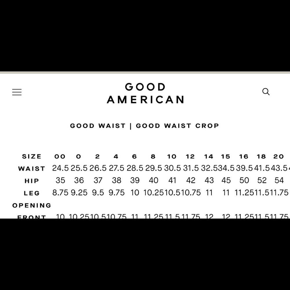 GOOD AMERICAN, GOOD WAIST, Black pants, SIZE 14 - Picture 15 of 16